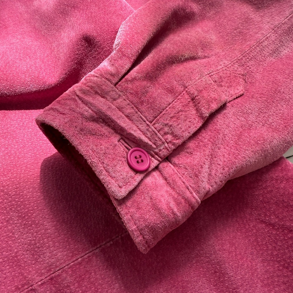 Chadwick's y2k vtg hot pink suede plus‎ size jacket shacket size 2X - Picture 5 of 7